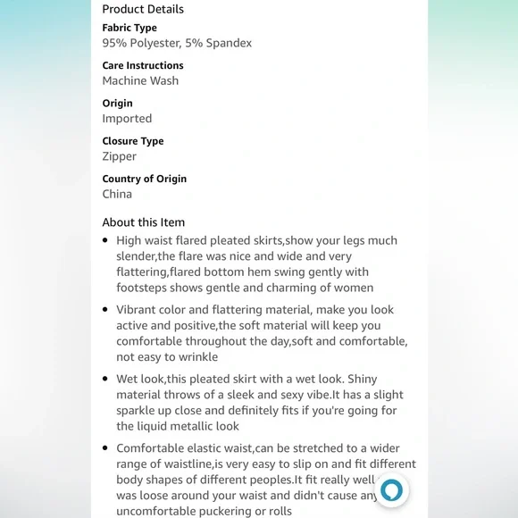 Metallic Gold Skater Skirt - Brand New. Stretchy Spandex. - Picture 5 of 5